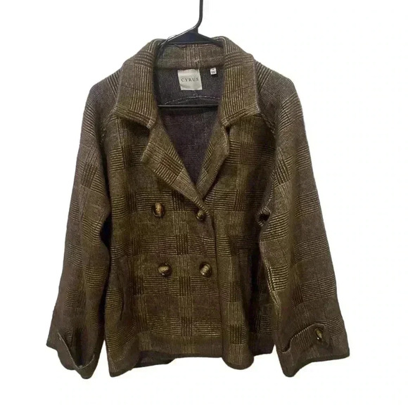 Cyrus Kingston Sweater Knit Button Blazer Size Medium - Picture 1 of 5